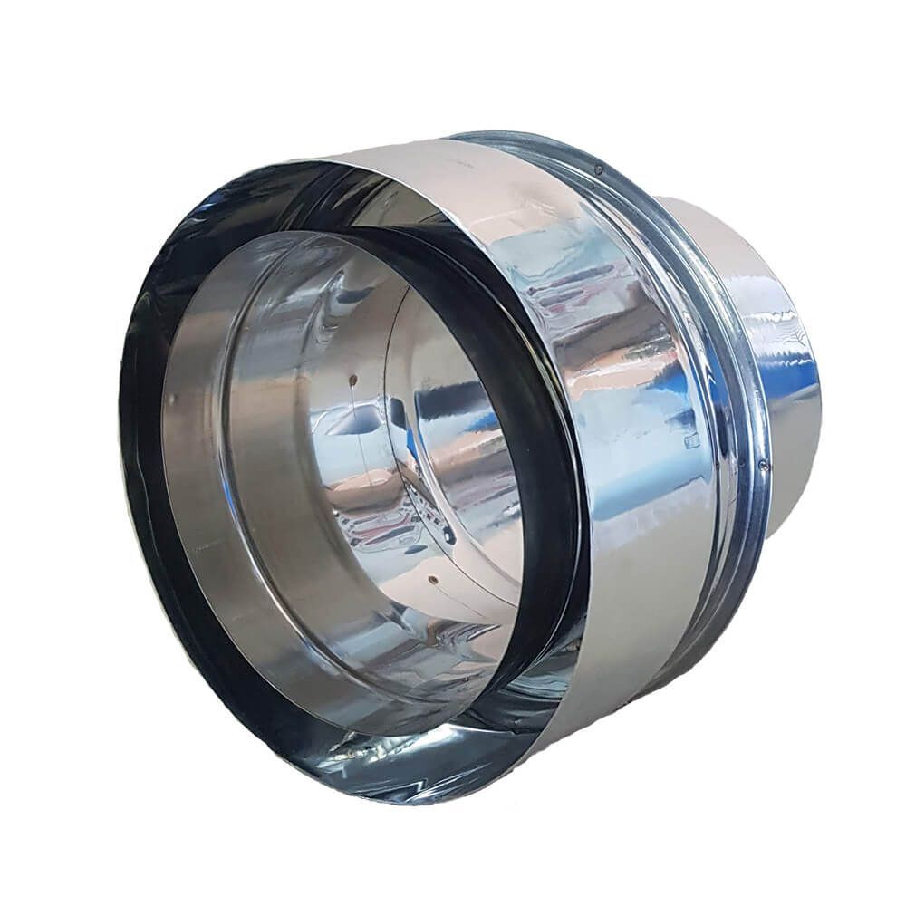 Преход за комин, от единичен към двоен димоотвод, Инокс AISI 304, Размер по поръчка |  |  |